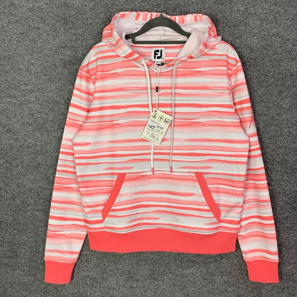 NWT Footjoy Watercolor Stripe Pullover Hoodie Women’s Sz S Golf Hiking - Picture 1 of 11